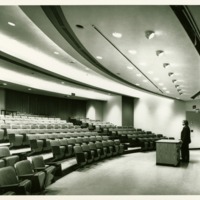 Trumbower lecture hall after renovation, ca. 1963.